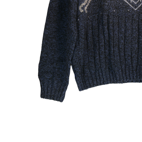 Roundtree Yorke Sweater Mens XL Blue Fair Isle Wool Blend Cozy Winter Wardrobe - Picture 9 of 12